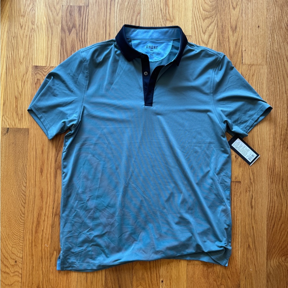 Rhone Men's Polo Shirt in Blue and Black